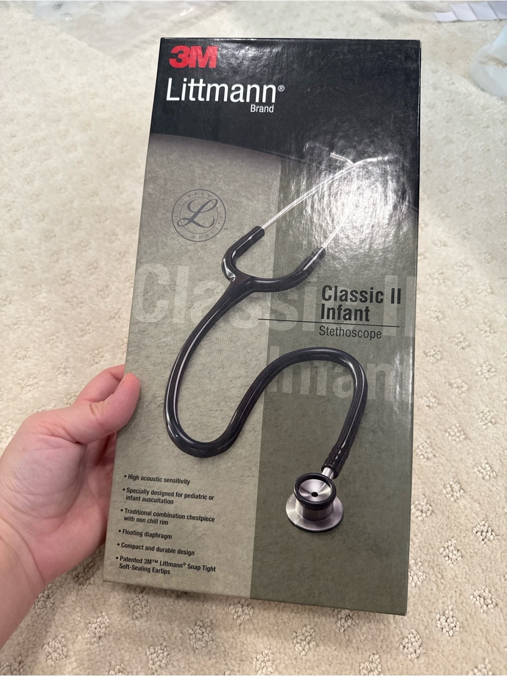 3M Littmann Classic II Infant Stethoscope Peach 2158 New In Box